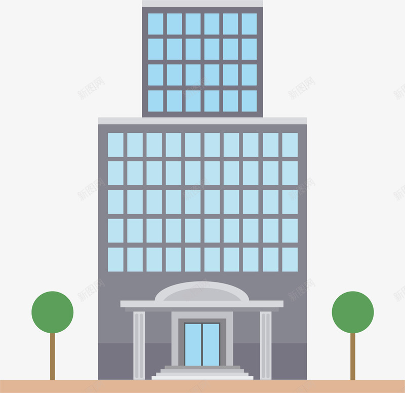 绿树扁平化楼城市png免抠素材_新图网 https://ixintu.com 扁平化 扁平化楼 扁平化楼体 扁平化楼城市 扁平化楼房 树木 植物