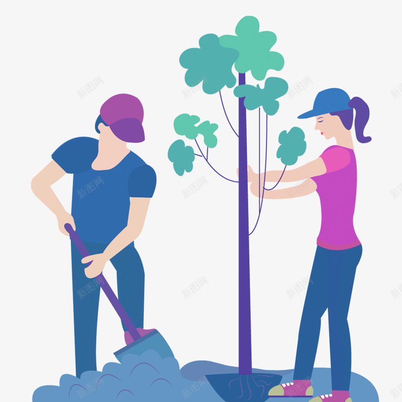 植树节手绘绿化人物psd免抠素材_新图网 https://ixintu.com 人物 人物植树 手绘 手绘人物 植树节 植树节手绘绿化人物 种树 种树场景 绿化