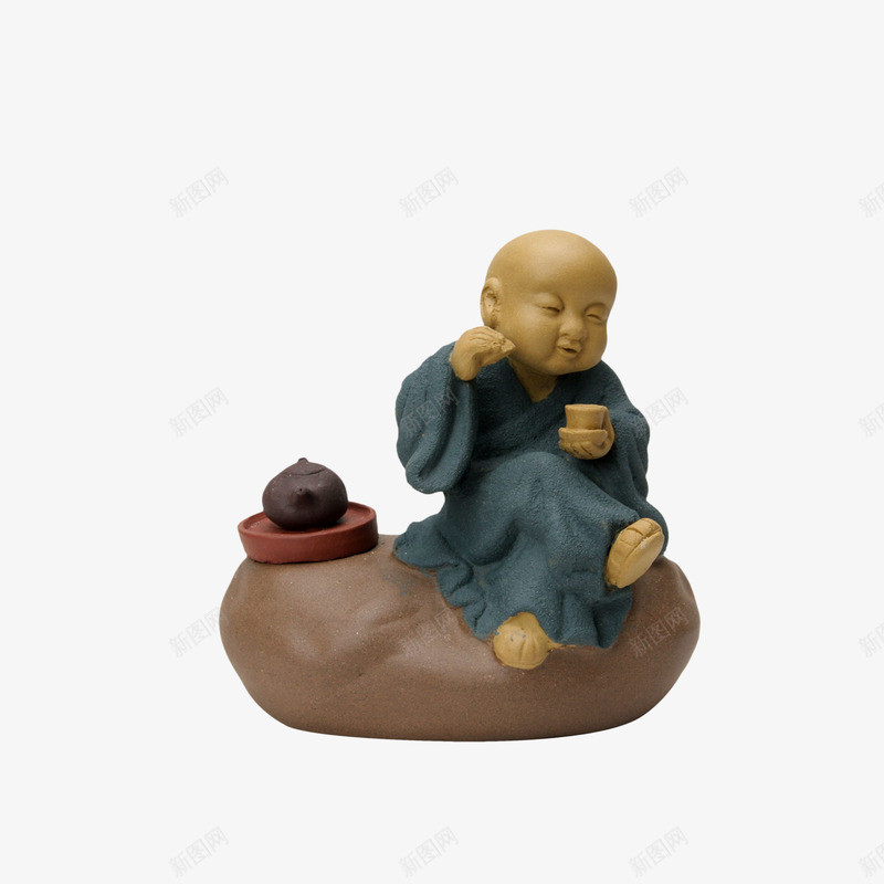 实物翘腿喝茶的小和尚陶艺作品素png免抠素材_新图网 https://ixintu.com 古代 喝茶小和尚 实物翘腿喝茶的小和尚陶艺作品素材免费下载 悠然自得 翘二郎腿 茶壶 陶艺作品