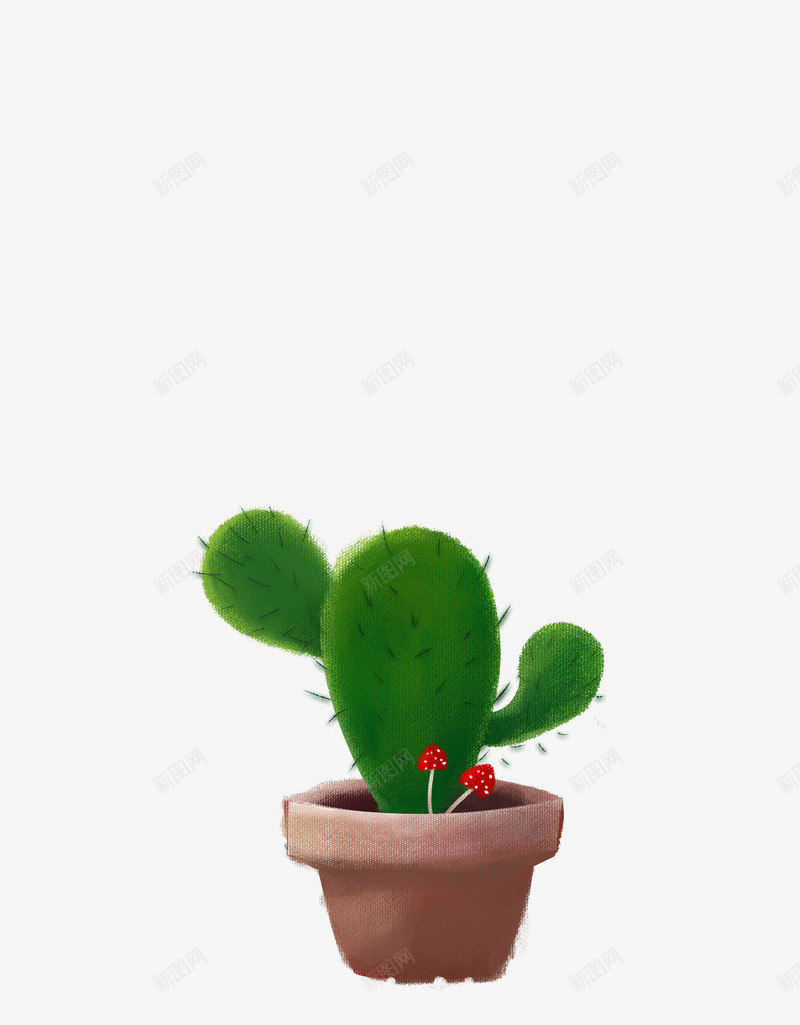 手绘仙人掌卡通png免抠素材_新图网 https://ixintu.com 仙人掌 卡通 手绘 花盆