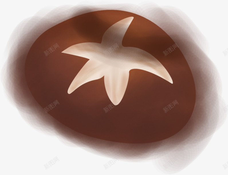手绘棕色卡通香菇png免抠素材_新图网 https://ixintu.com 卡通 棕色 香菇