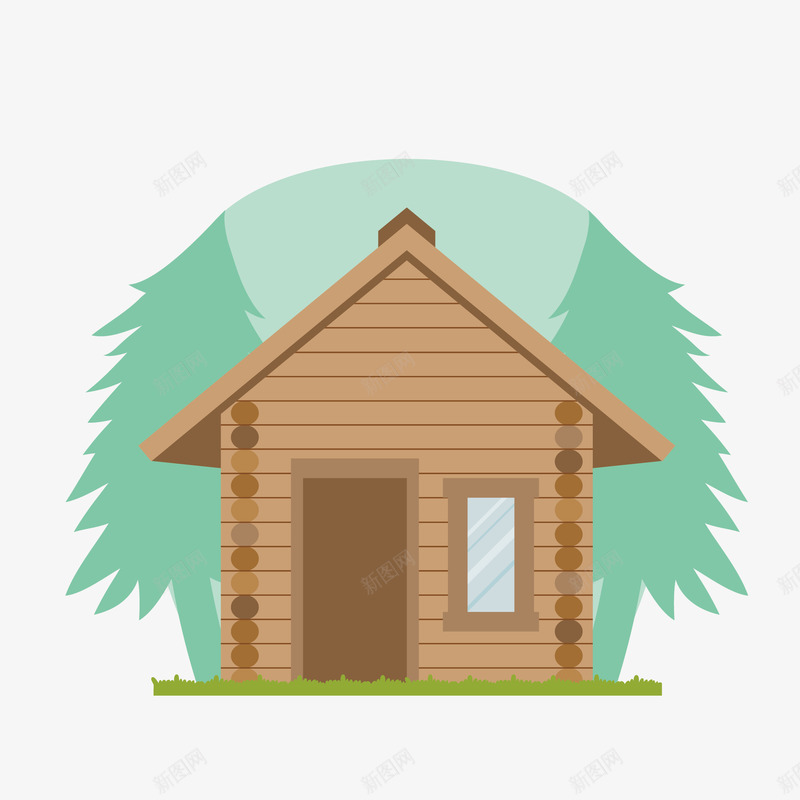 质朴卡通房屋矢量图eps免抠素材_新图网 https://ixintu.com 卡通 小清新 屋子 建筑物 房子 房屋 木质房屋 楼房 民居 简约 质朴 矢量图