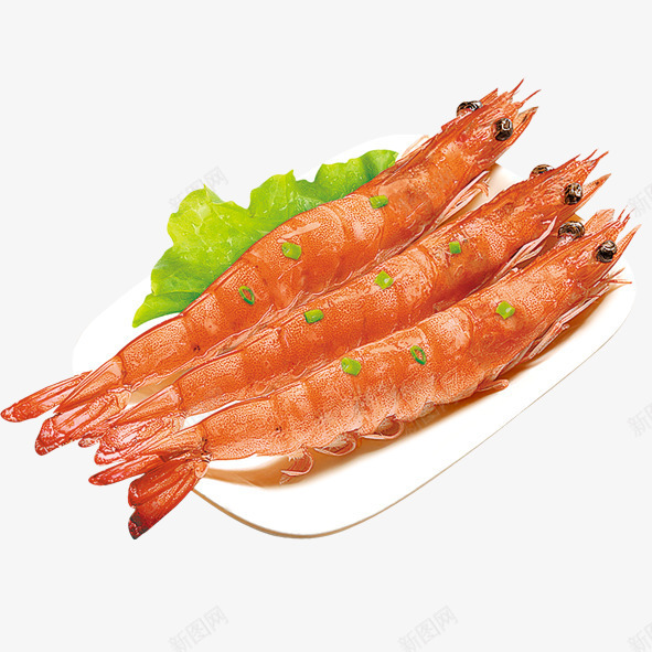 盘中美味大虾png免抠素材_新图网 https://ixintu.com 大虾 盘中 美味
