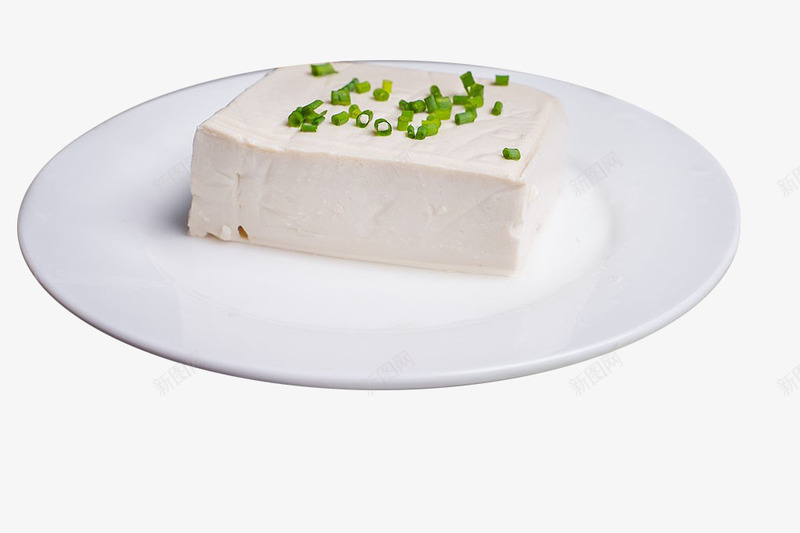 白色豆腐png免抠素材_新图网 https://ixintu.com 白色 碟子 葱花 豆腐 食材