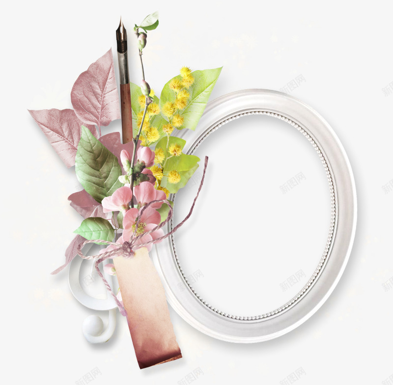相框png免抠素材_新图网 https://ixintu.com 框架 清新 相框 花卉 花框 边框