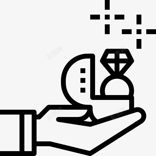 订婚戒指图标png_新图网 https://ixintu.com 宝石 宝石订婚戒指 戒指 时装 珠宝 钻石