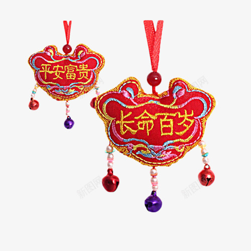 平安福饰品挂饰psd免抠素材_新图网 https://ixintu.com 十字绣 平安福 长命百岁 饰品