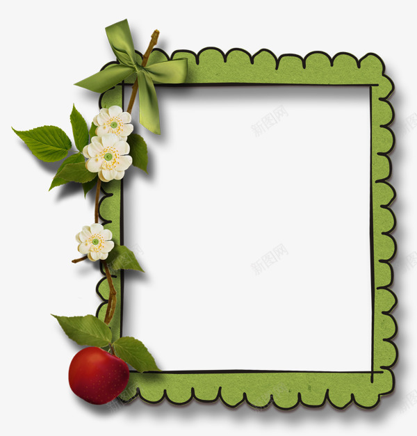 绿色相框花边框png免抠素材_新图网 https://ixintu.com png 相框 绿色 花边框 装饰