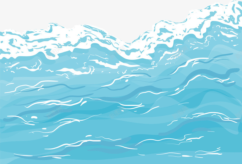卡通湖水浪花png免抠素材_新图网 https://ixintu.com 卡通湖水 手绘湖水 河水 河流 浪花 湖水波纹 纹理 自然风景