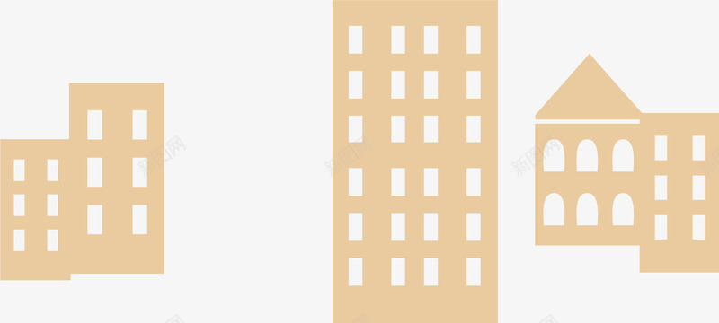 手绘楼房矢量图ai免抠素材_新图网 https://ixintu.com 手绘楼房 矢量图