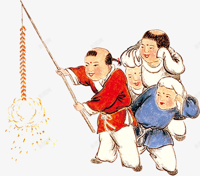 中国过年儿童放鞭炮png免抠素材_新图网 https://ixintu.com 中国古代文化 儿童 喜庆 放鞭炮 春节 过年 鞭炮 高兴