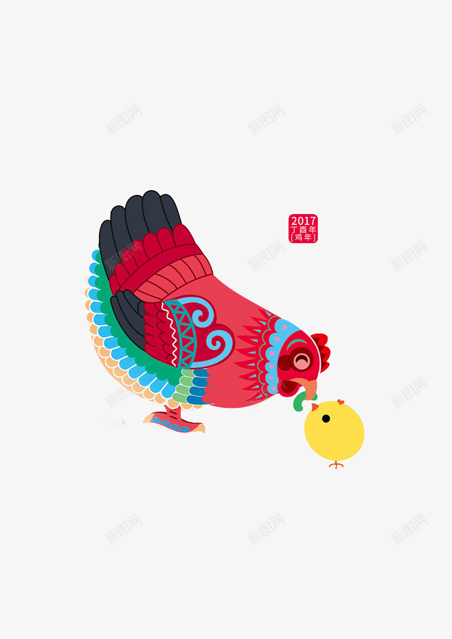 红色母鸡png免抠素材_新图网 https://ixintu.com 2017 动物 小鸡 母鸡 红色 鸡年