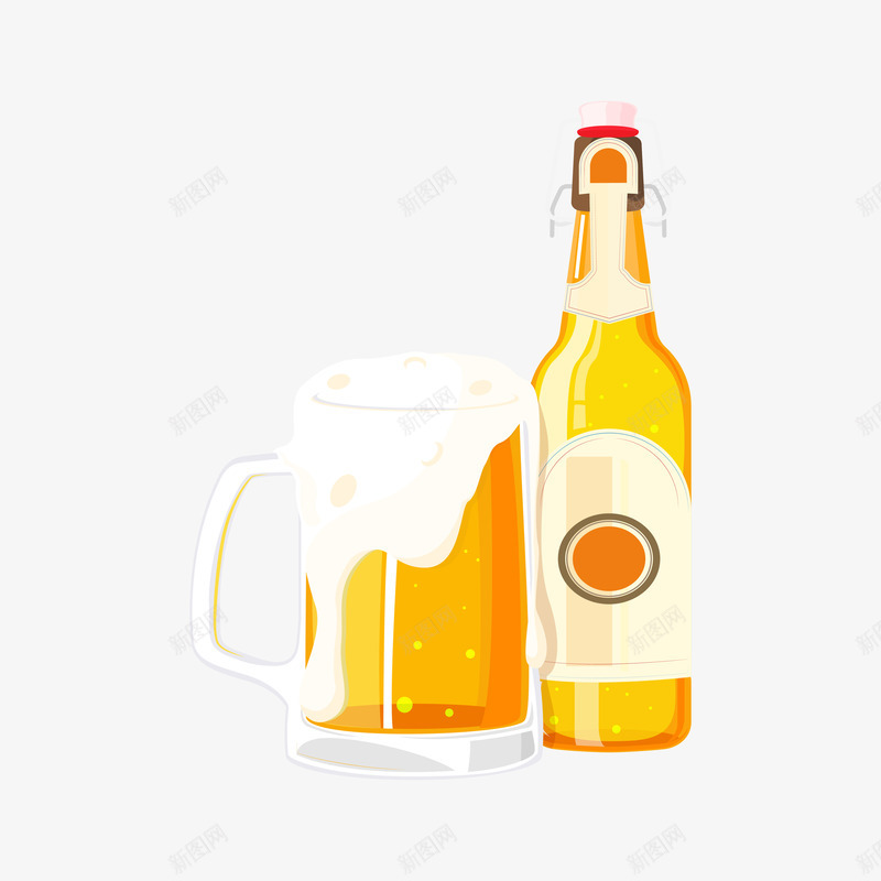 夏季啤酒凉爽卡通png免抠素材_新图网 https://ixintu.com 凉爽 卡通 啤酒 夏季