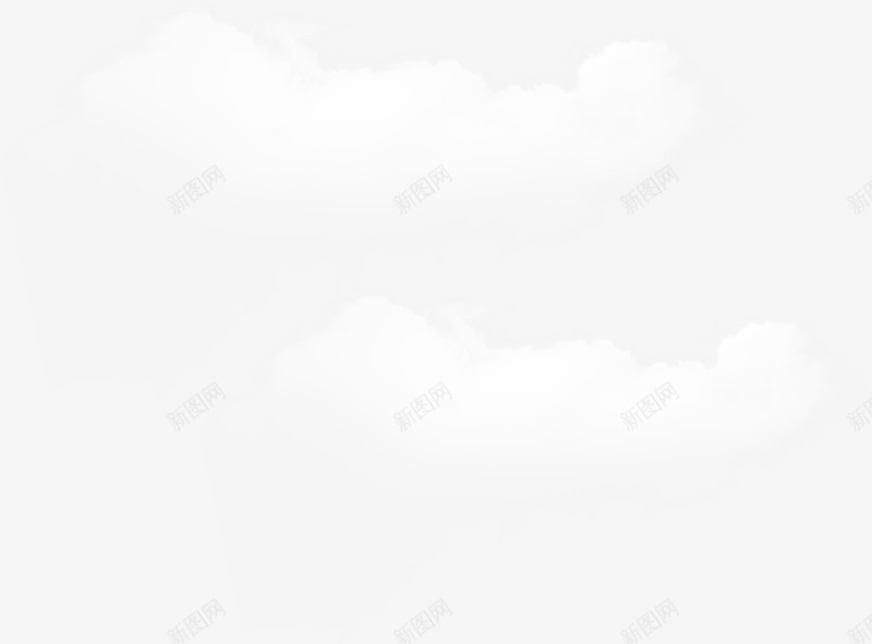 半透明云朵psd免抠素材_新图网 https://ixintu.com 云朵 半透明 白云 白云透底素材 白色