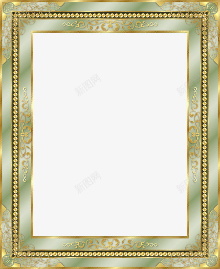 金色花纹方框图png免抠素材_新图网 https://ixintu.com 方框 相框 花纹 金色 镜框