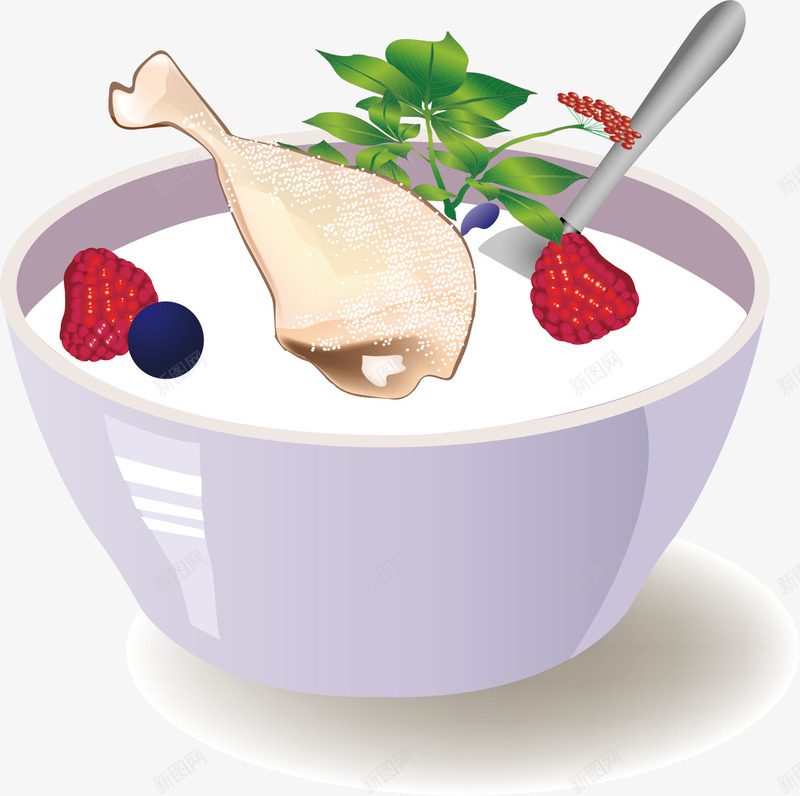 卡通鸡汤食材矢量图ai免抠素材_新图网 https://ixintu.com AI矢量图 免抠图元 卡通药材 卡通食材 药膳汤 药膳鸡 矢量图