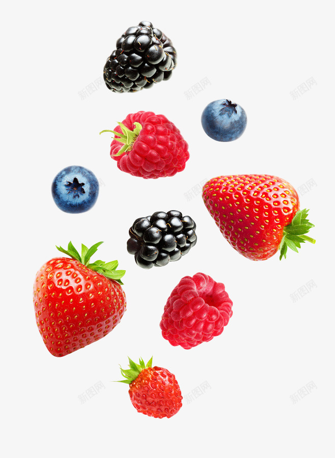 水果草莓桑葚葡萄png免抠素材_新图网 https://ixintu.com 桑葚 水果 草莓 葡萄