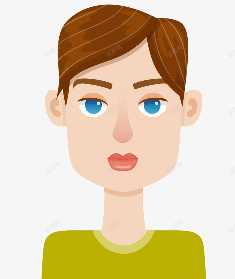卡通男孩图标png_新图网 https://ixintu.com v脸 人物 各种脸型 图标 圆脸 客服 尖脸 彩色 扁平化 男人 男孩 矢量男人 表情 锥子脸