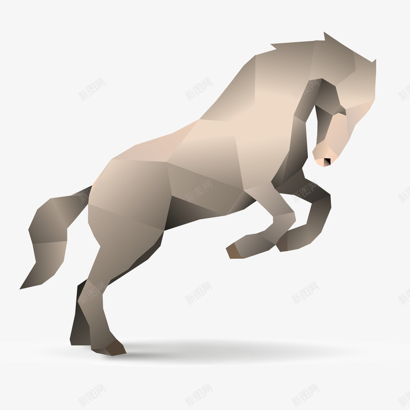 卡通几何形马匹矢量图ai免抠素材_新图网 https://ixintu.com 几何形 动物设计 卡通 奔跑 手绘 马匹设计 矢量图