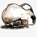 骷颅头铅笔画png免抠素材_新图网 https://ixintu.com 大骨头 牛骨 阴影 骨头棒