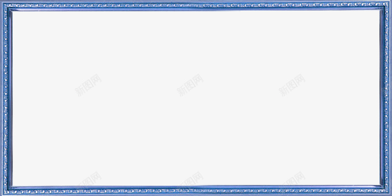 蓝色边框png免抠素材_新图网 https://ixintu.com 卡通 相框 蓝框 蓝色 装饰 边框 长方形