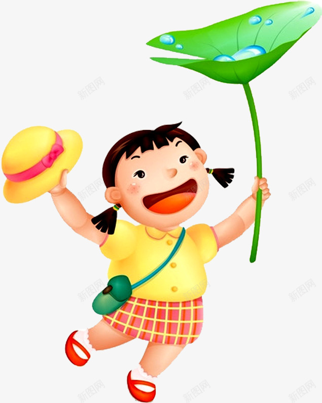 女孩放学回家六一儿童节61png免抠素材_新图网 https://ixintu.com 61 六一儿童节 回家 女孩 放学