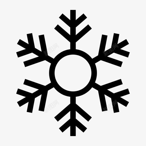雪花标志图标png_新图网 https://ixintu.com 雪花