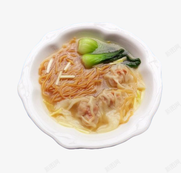 传统美食鸡汤云吞面png免抠素材_新图网 https://ixintu.com 云吞面 传统美食 特色小吃 美食料理 面食 馄饨面 鸡汤云吞面