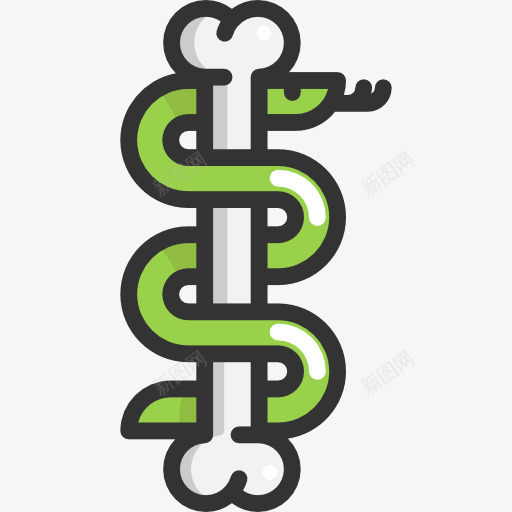 蛇图标png_新图网 https://ixintu.com 万圣节 动物王国 动物骨 怪异 恐怖 恐惧 死亡 蛇