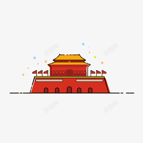 手绘MBE天安门国庆节卡通矢量图ai免抠素材_新图网 https://ixintu.com MBE天安门 卡通 天安门 手绘 矢量图 矢量图天安门