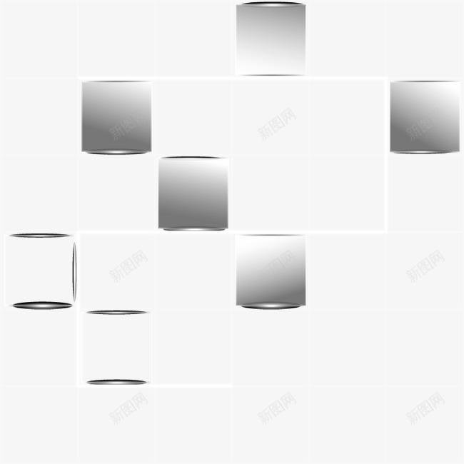 科技数码几何方块png免抠素材_新图网 https://ixintu.com 几何 数码 方块 渐变 科技