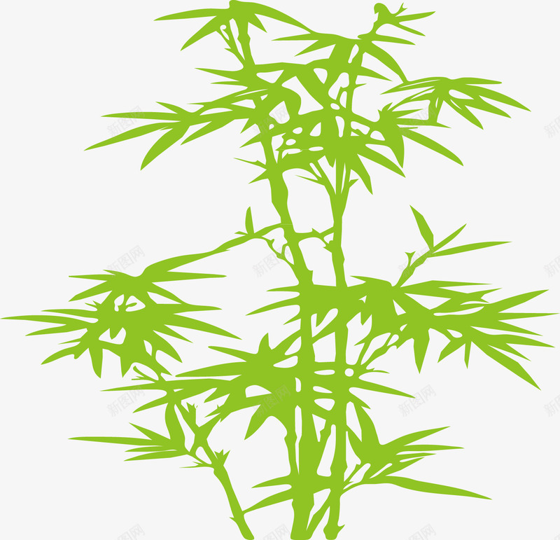 竹子剪影矢量图ai免抠素材_新图网 https://ixintu.com 竹子 艺术 矢量图