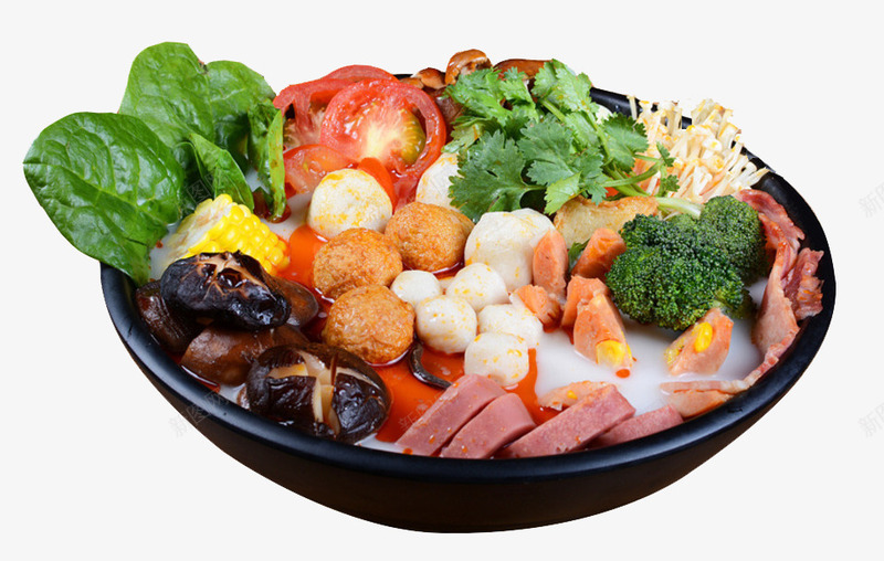 海鲜砂锅png免抠素材_新图网 https://ixintu.com 火锅 砂锅 香菇 麻辣烫
