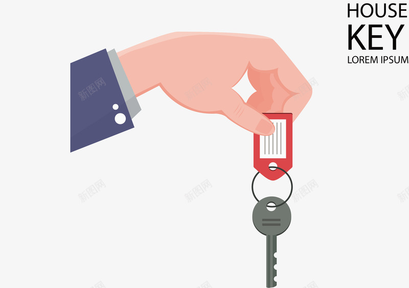 房地产中介宣传海报矢量图ai免抠素材_新图网 https://ixintu.com 中介 房产 房产中介 房屋钥匙 矢量png 钥匙 矢量图