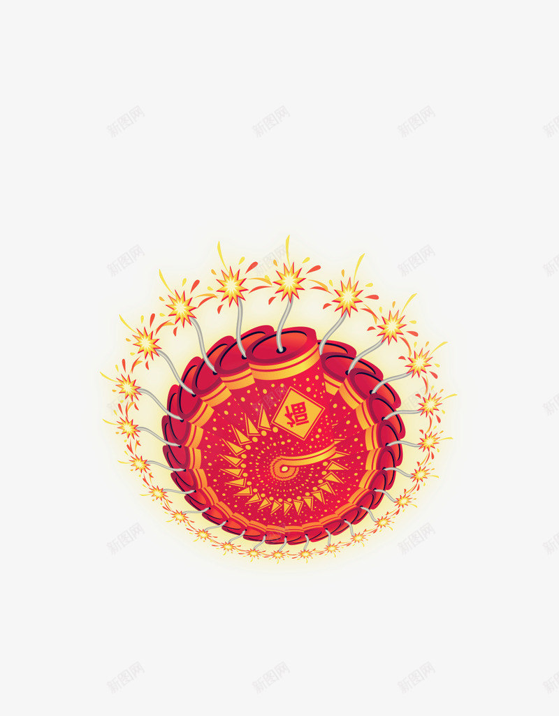 节日爆竹png免抠素材_新图网 https://ixintu.com 2017年 双旦爆竹 爆竹 鸡年