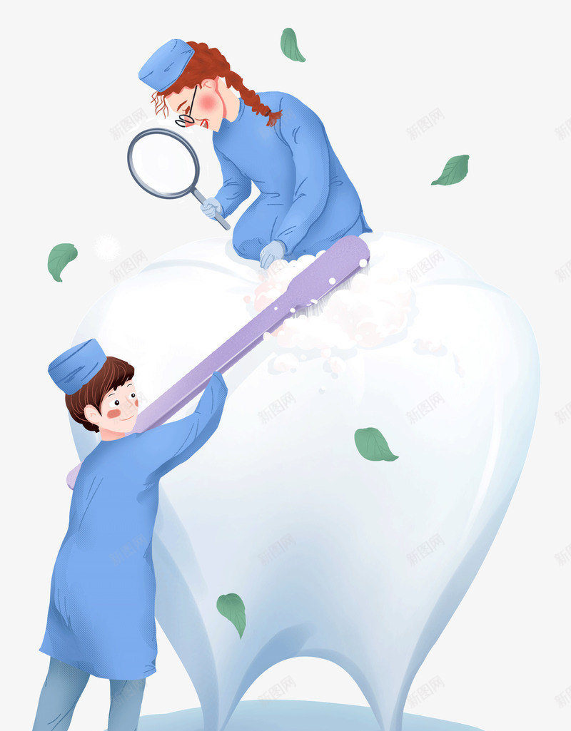 呵护口腔牙齿健康psd免抠素材_新图网 https://ixintu.com 刷牙 口腔 牙 牙齿