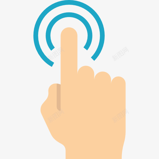 点击图标png_新图网 https://ixintu.com 手 手势 手指 指着水龙头