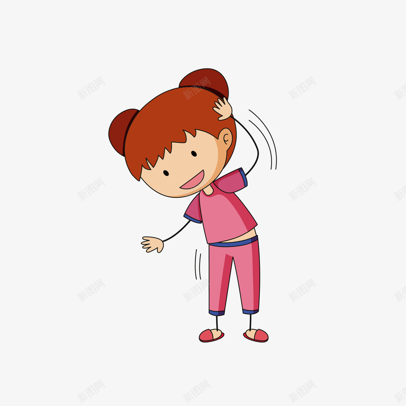 可爱做操的女孩矢量图eps免抠素材_新图网 https://ixintu.com 做操 做操的女孩 可爱 可爱的 女孩 女孩做操 矢量图