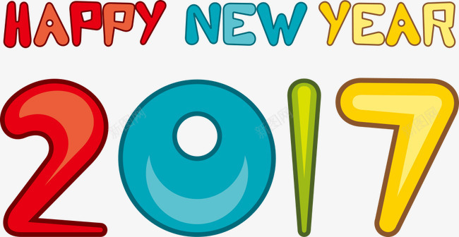 2017卡通字体矢量图eps免抠素材_新图网 https://ixintu.com 2017 2017字体 2017年 2017鸡年 卡通字体 新年 鸡年 矢量图
