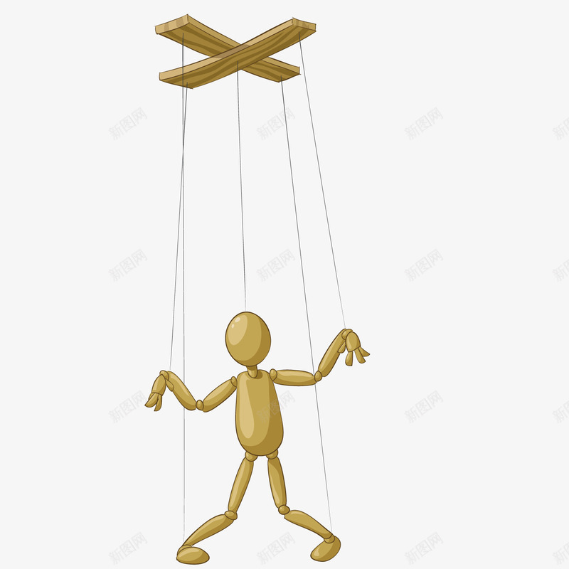 悬挂在木桩上的木偶png免抠素材_新图网 https://ixintu.com 工具 木偶 木桩