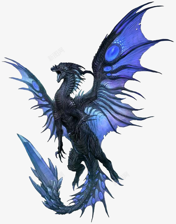 西方恶龙png免抠素材_新图网 https://ixintu.com 恶龙 手绘龙 邪恶 魔幻