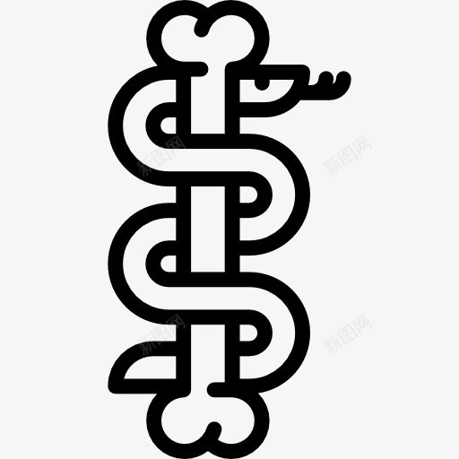 蛇图标png_新图网 https://ixintu.com 万圣节 动物王国 动物骨 怪异 恐怖 恐惧 死亡 蛇