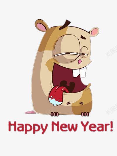 流口水的小怪兽png免抠素材_新图网 https://ixintu.com 可爱 搞笑 新年 门牙