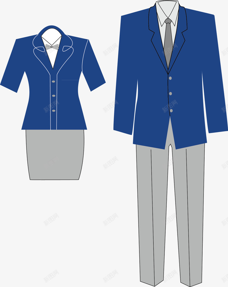 简单工装png免抠素材_新图网 https://ixintu.com 女工装 男装 简单 蓝色