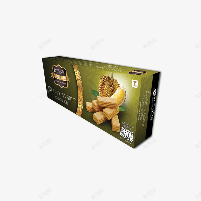 维夫榴莲威化饼png免抠素材_新图网 https://ixintu.com 120g 国外食品 榴莲味 维夫牌
