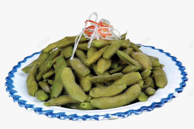 一盘盐水毛豆png免抠素材_新图网 https://ixintu.com 产品实物 毛豆 盐水毛豆 菜品 菜肴 餐饮