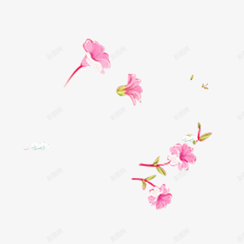 杜绝花图案png免抠素材_新图网 https://ixintu.com 小花 杜鹃花 野花 鲜花