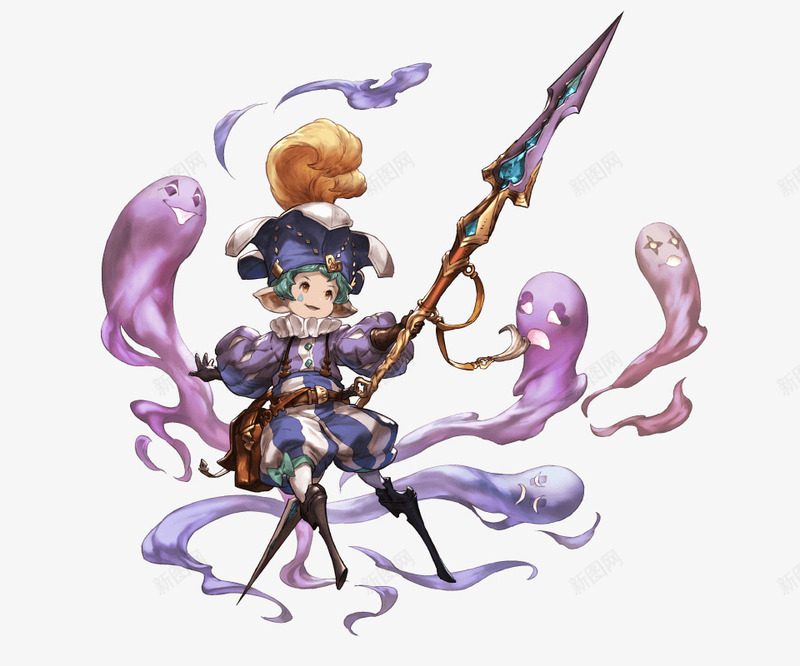 手绘长枪少女png免抠素材_新图网 https://ixintu.com 少女 手绘 长枪