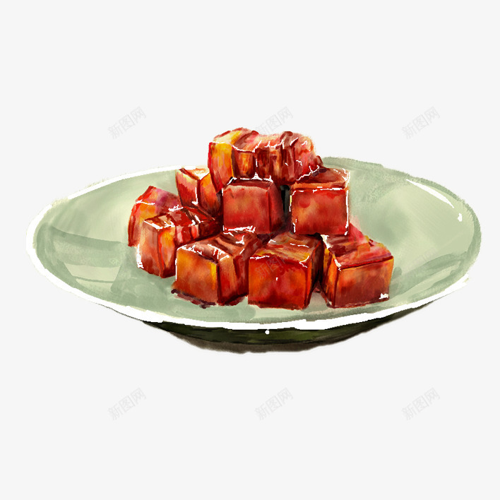 中国风美食餐饮水彩红烧肉产品实png免抠素材_新图网 https://ixintu.com 一篮鸡蛋 中国风美食餐饮水彩红烧肉产品实物PNG免费下载 产品实物 水彩红烧肉 红色 美食 色泽诱人 菜肴