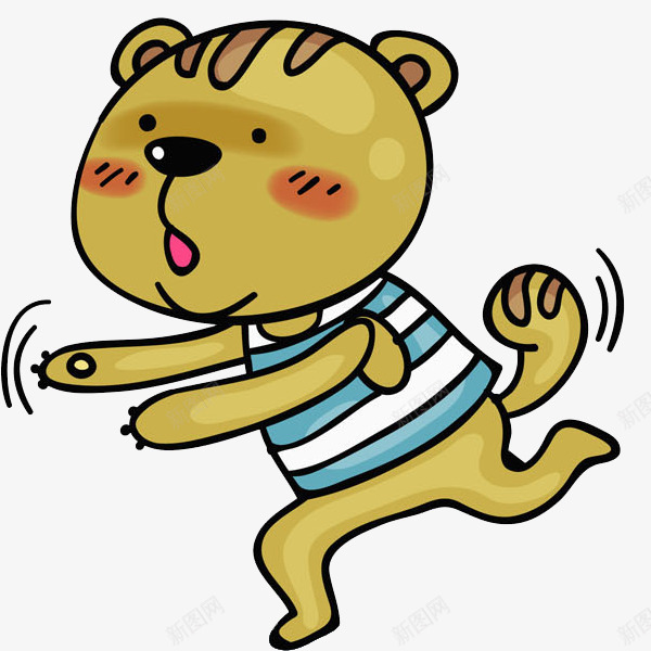 卡通惊慌的小熊图png免抠素材_新图网 https://ixintu.com 动物 卡通 呆萌的 奔跑的 惊慌失措 惊慌害怕 插图